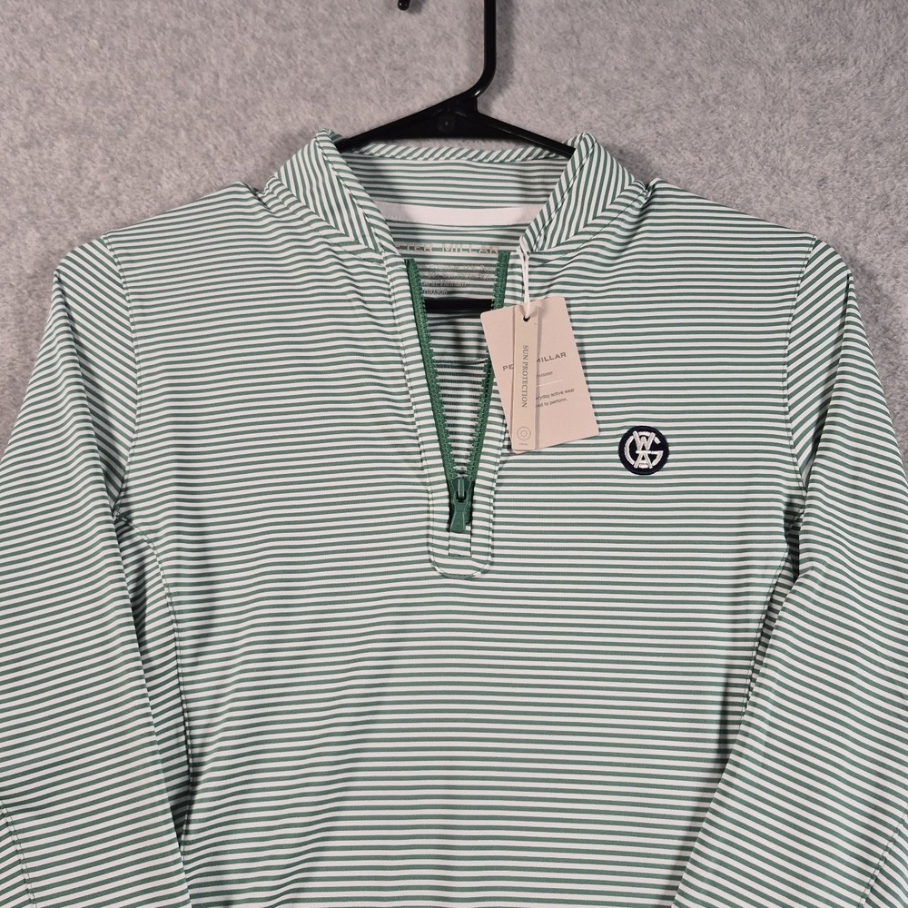Peter Millar Women's Vista Stripe Lightweight Zip Long Sleeve Golf Sun Shirt